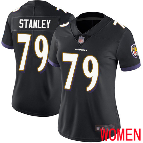 Baltimore Ravens Limited Black Women Ronnie Stanley Alternate Jersey NFL Football #79 Vapor Untouchable->women nfl jersey->Women Jersey